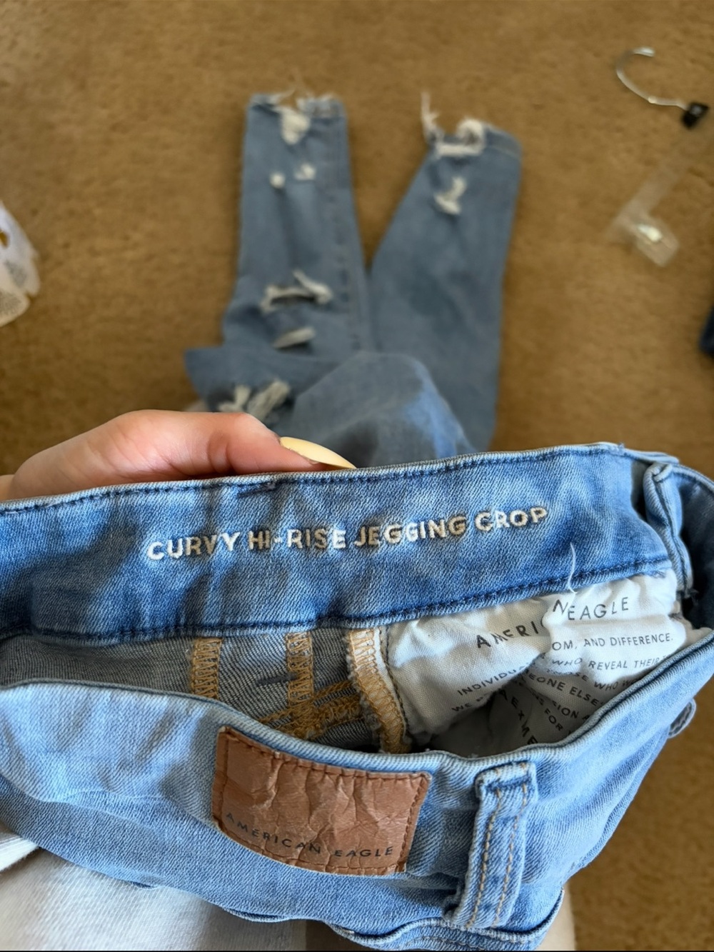 American Eagle Outfitters curvy high rise jegging cropped - Picture 3 of 4